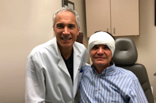 Dr. Epstein with a patient from UK