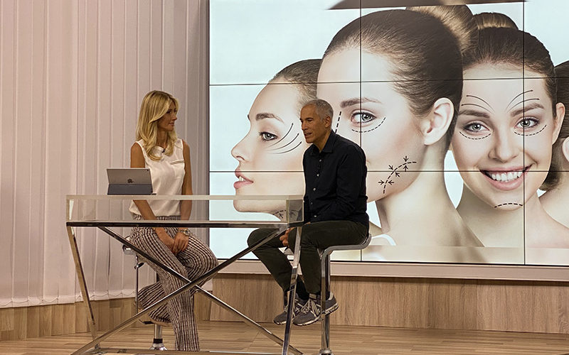 Dr. Epstein was invited onto Serbian TV to discuss hairline lowering and other surgical procedures.